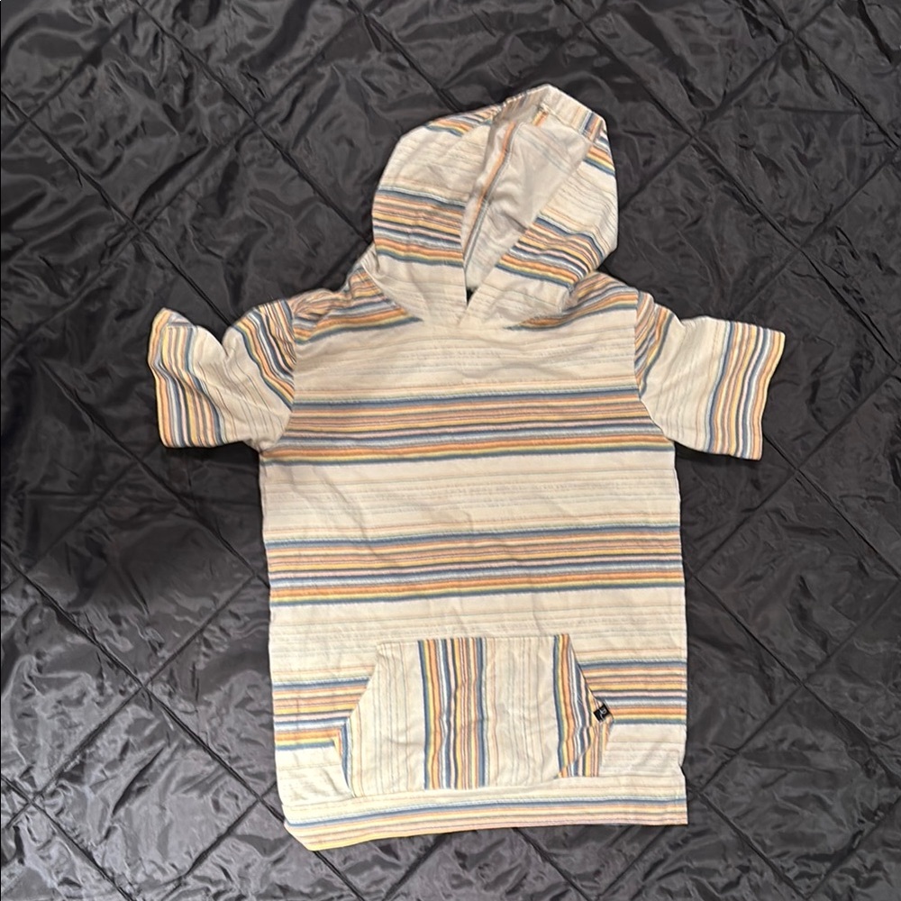 Kids Striped Hooded Shirt - Multicolor